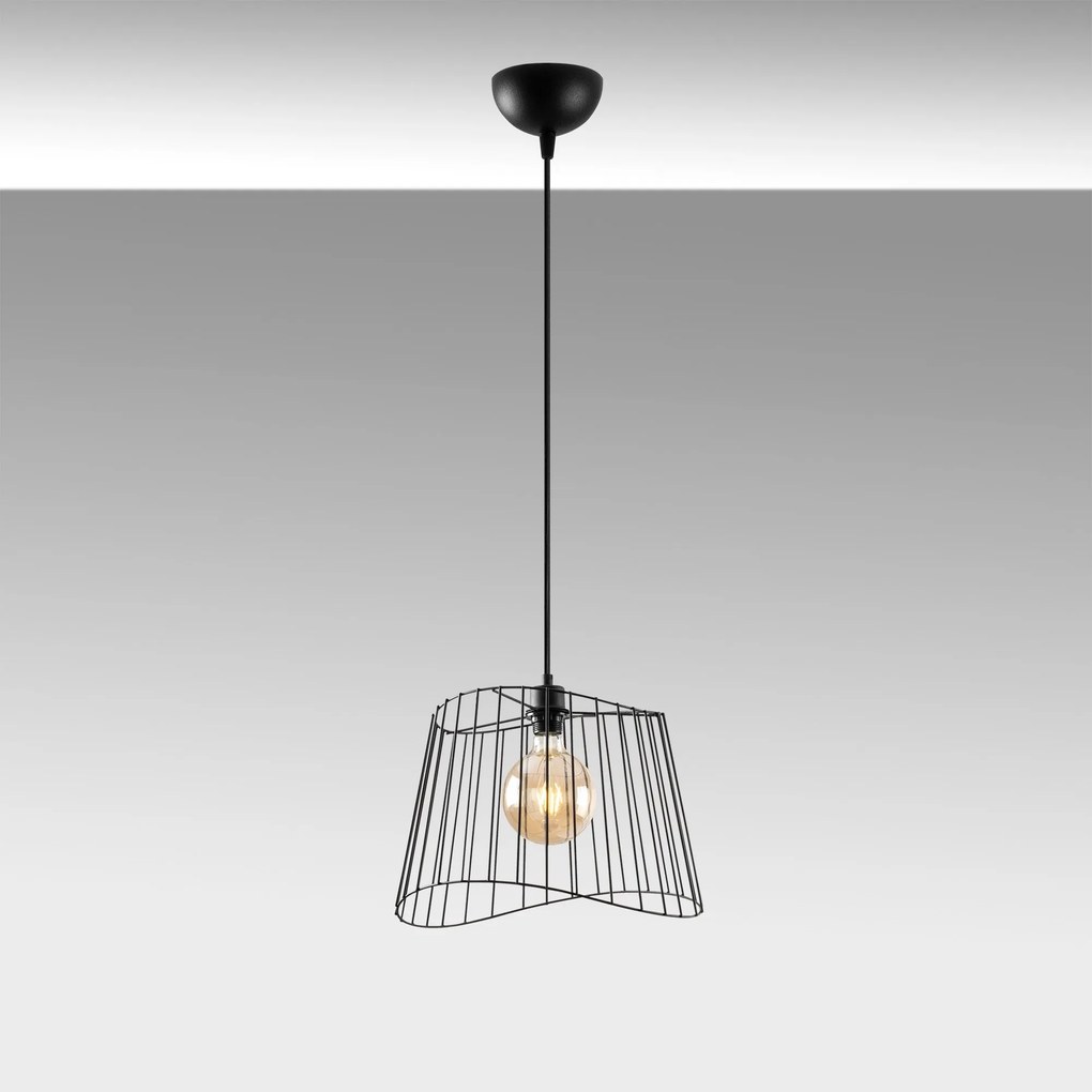 Candeeiro de Teto Byisoo – Preto – 40 x 40 cm