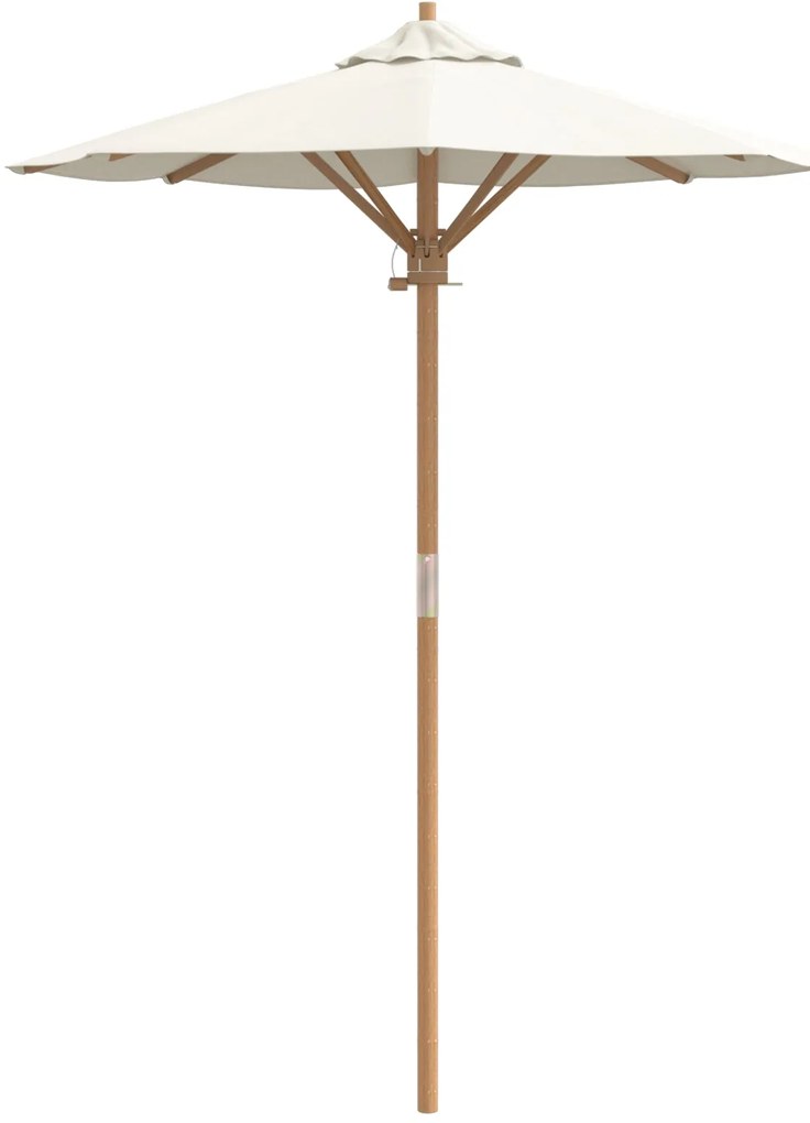 Guarda-sóis de Jardim Branco Creme 150x210 cm Bambu