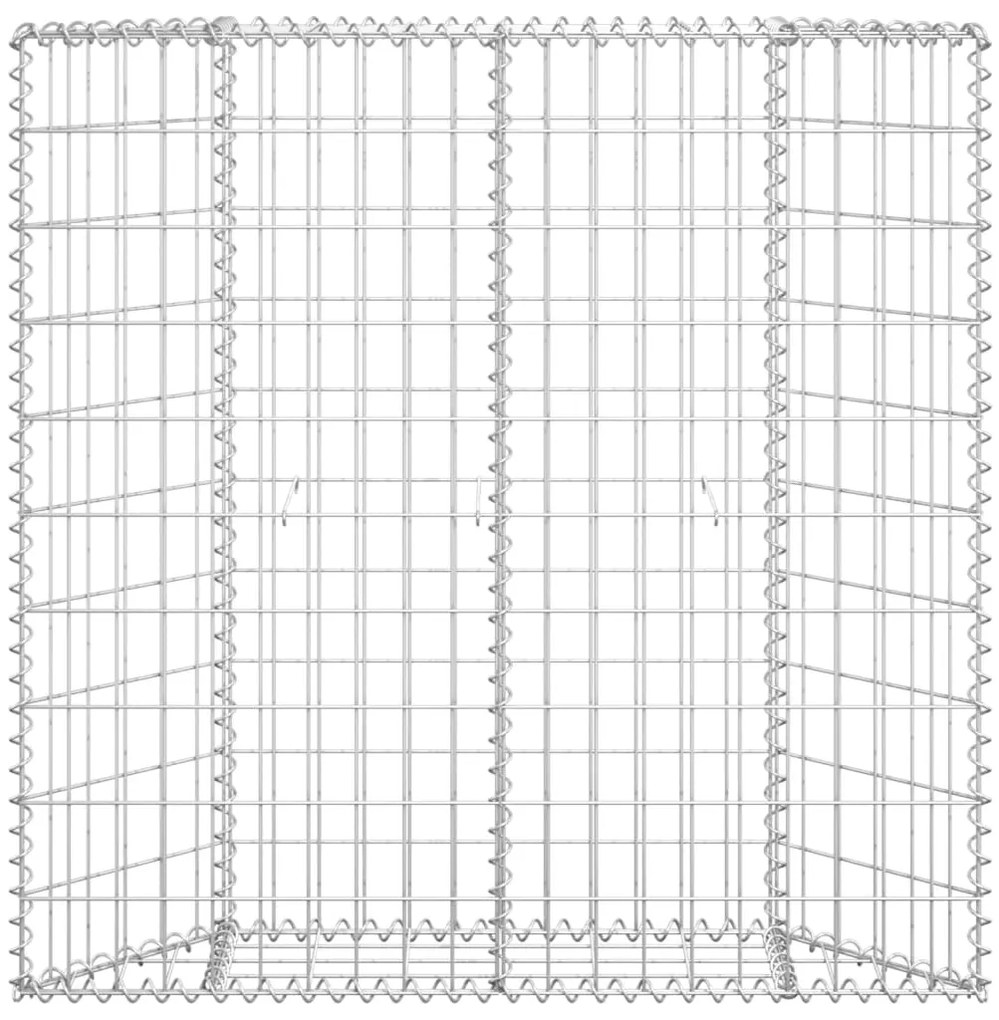 Canteiro elevado/cesto gabião trapézio 100x20x100cm aço galvan.