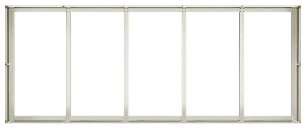 Vaso/floreira 200x80x40 cm aço preto