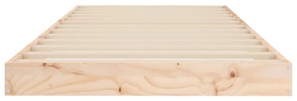 Estrutura de cama de solteiro pequena 75x190 cm pinho maciço