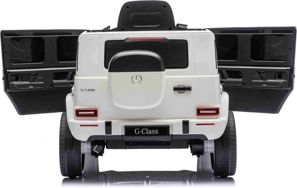 Carro elétrico Crianças 3 a 7 anos Mercedes-Benz 12V G580 Bateria Lìtio, controlo Remoto Branco