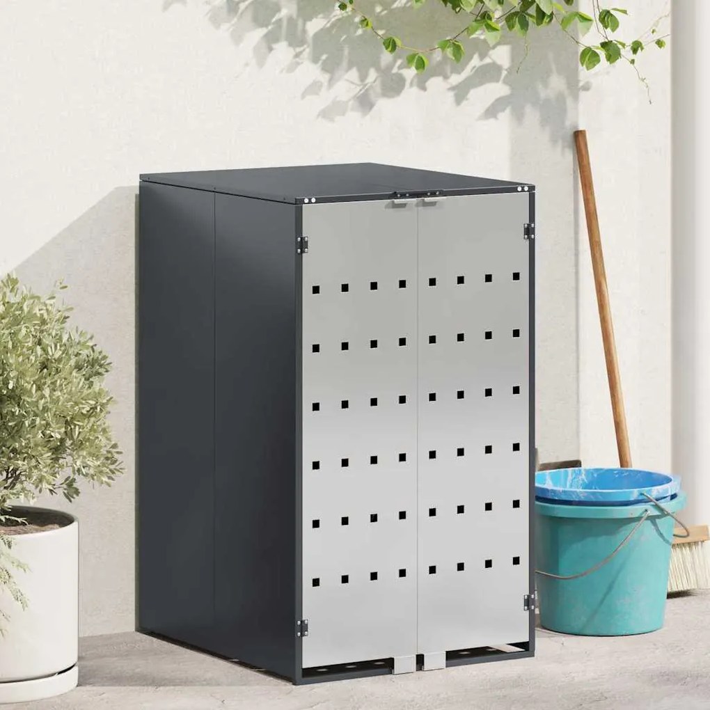 vidaXL Armazenamento de Lixeira com Tampa Elevatória a Gás para Lixeira de 240L