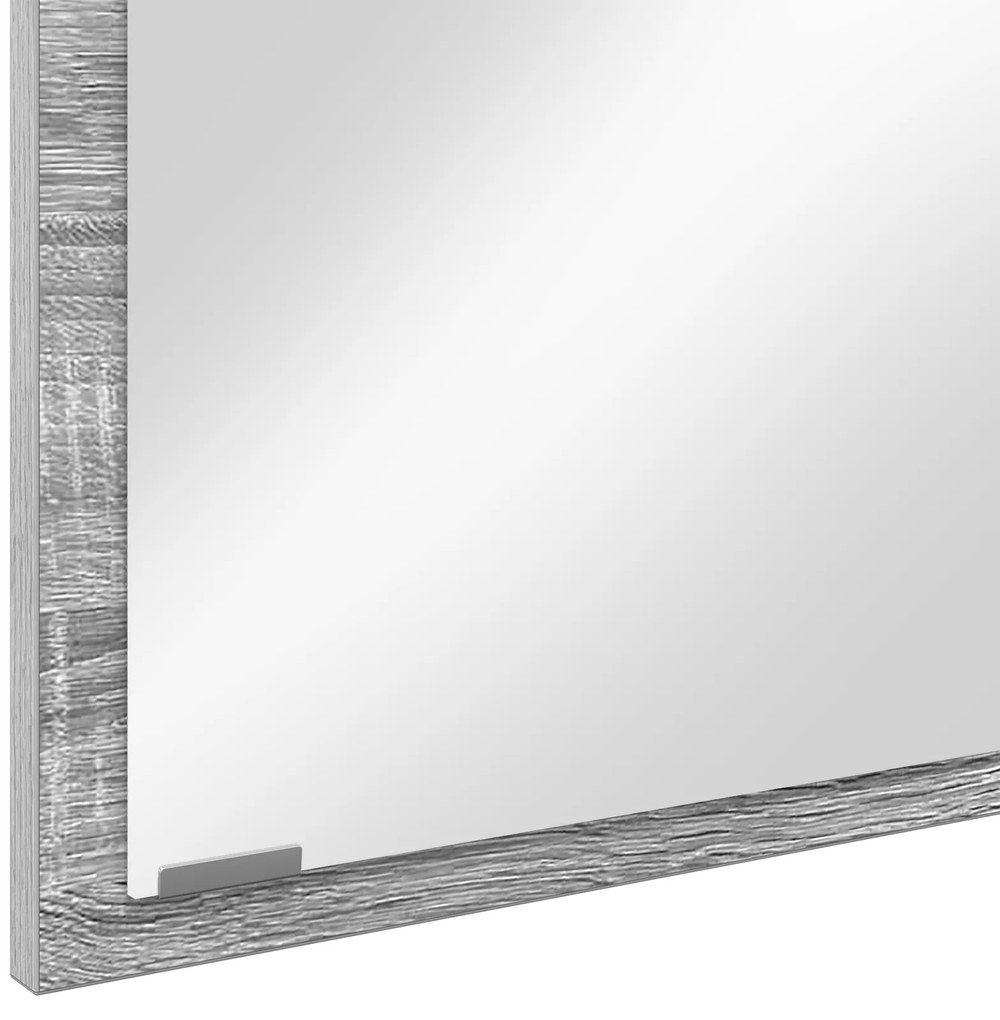 Espelho de Casa de Banho com Luz LED Cinza Sonoma 90x8,5x37 cm