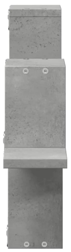 Estante de parede 104,5x10x43cm derivados madeira cinza cimento