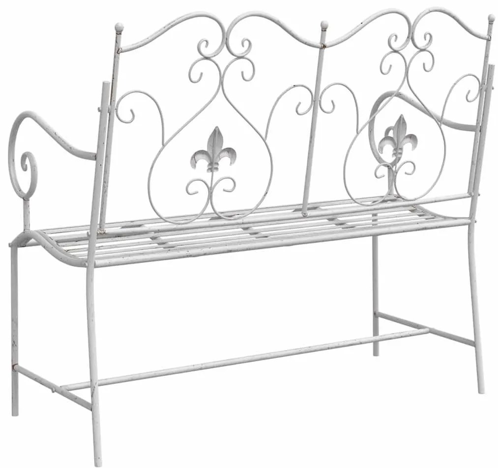 Banco Branco Metal 104 x 54 x 93 cm Durável Banco Exterior