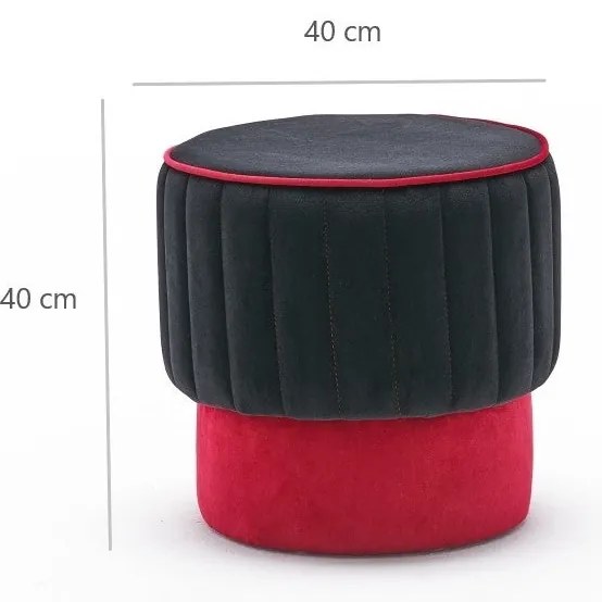 Pouffe Rose – Antracite e Rosa – 40x40x40 cm