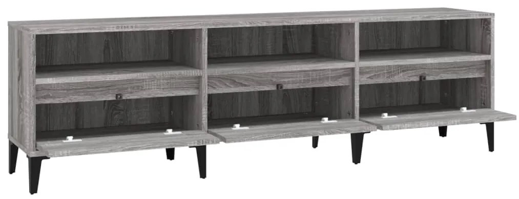 Móvel de TV 150x30x44,5 cm derivados de madeira cinzento sonoma