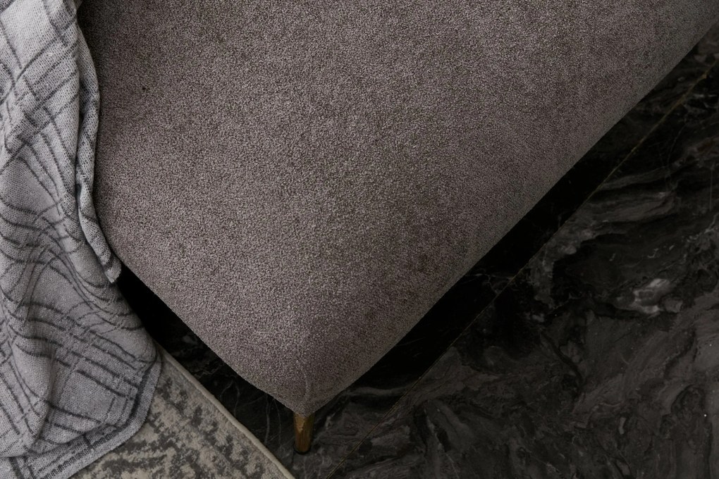 Sofá-Cama de Canto Simena – Cinzento – 266 x 133 cm