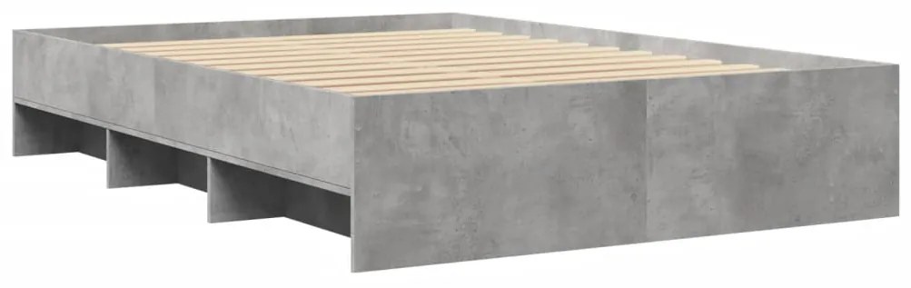 Estrutura de cama 135x190 cm derivados de madeira cinza cimento