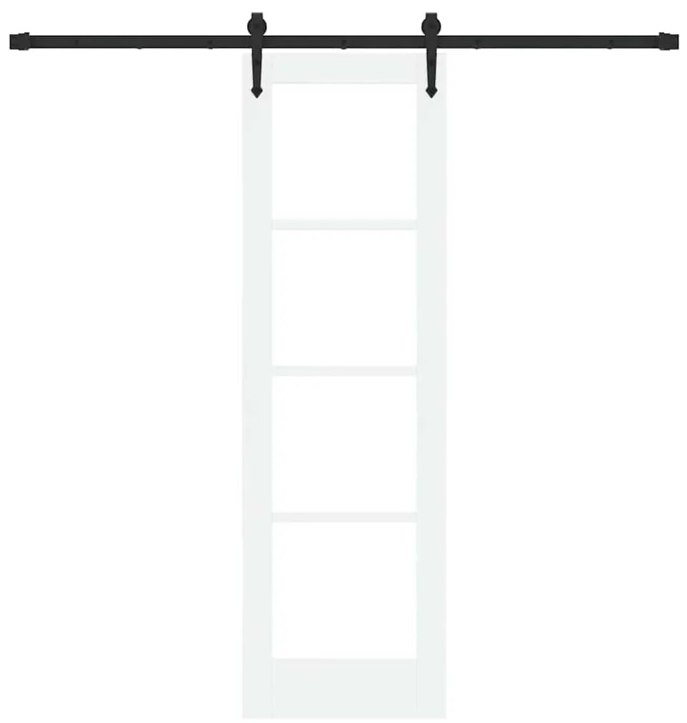 Porta Deslizante vidaXL com Conjunto de Hardware Branca 61x198,5 cm Ma