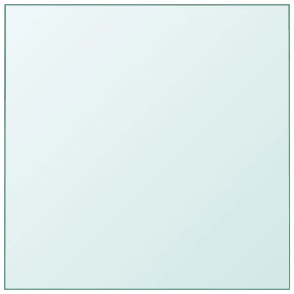 vidaXL Tampo de mesa 40x40 cm vidro temperado transparente