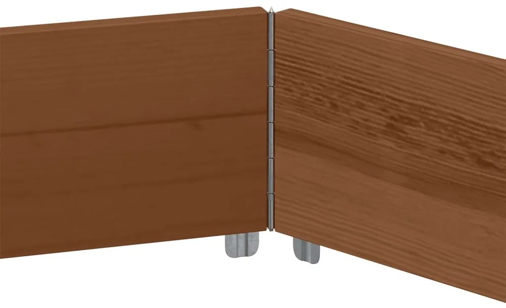 Canteiro elevado hexagonal 160x160 cm pinho maciço castanho