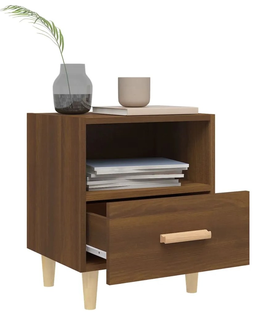 Mesas de cabeceira 2 pcs 40x35x47 cm cor carvalho castanho