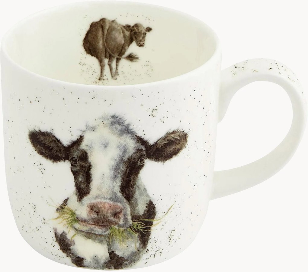 Caneca em porcelana Fine Bone China Mooo Cow