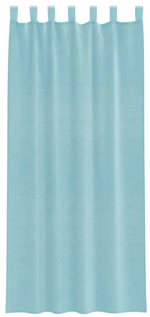 Cortinas de voile com laços 2 pcs turquesa 140x225 cm