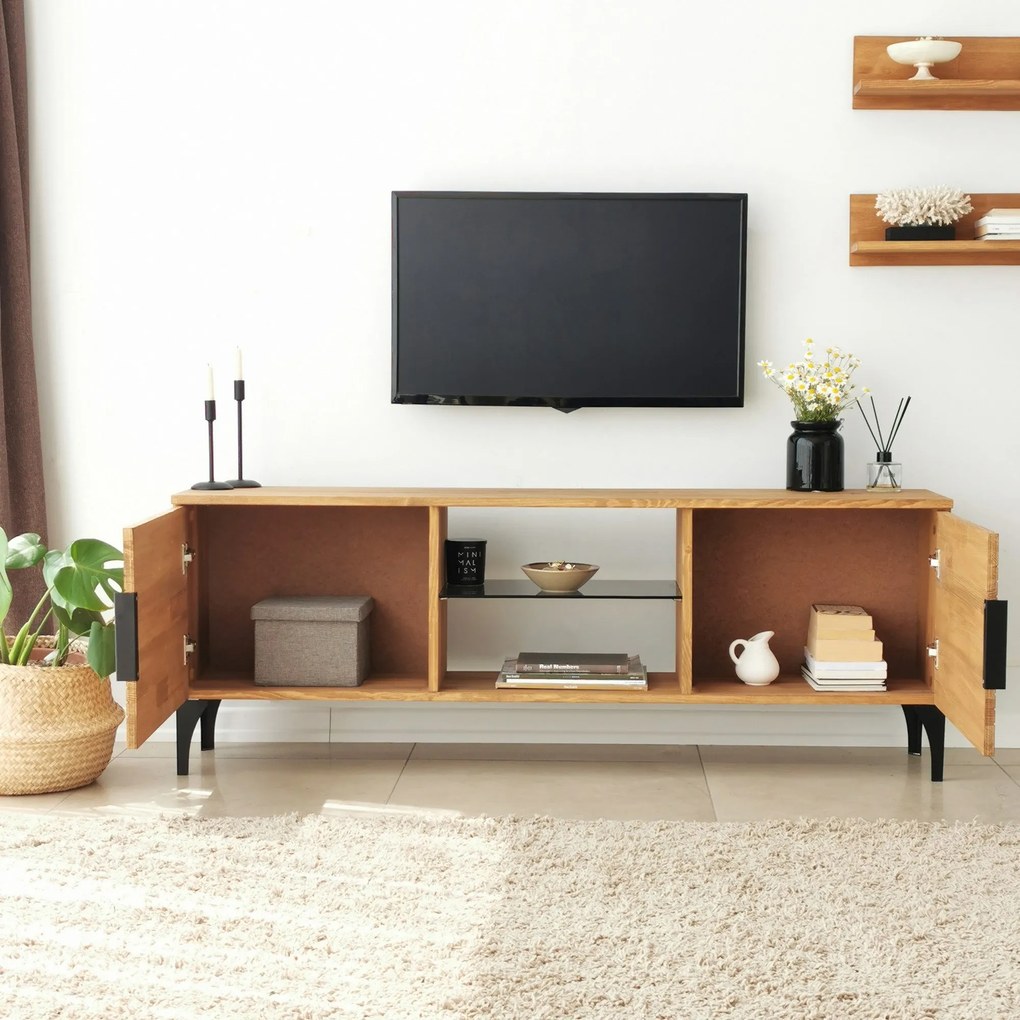 Unidade de TV Lidya – Carvalho – Largura: 150 cm Altura: 40 cm Profund