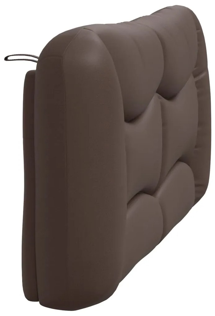Almofadão de cabeceira 160 cm couro artificial castanho