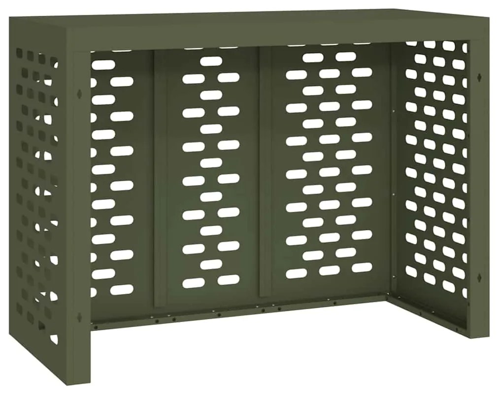 Capa para Ar Condicionado Verde-Azeitona 110x50x80 cm Aço