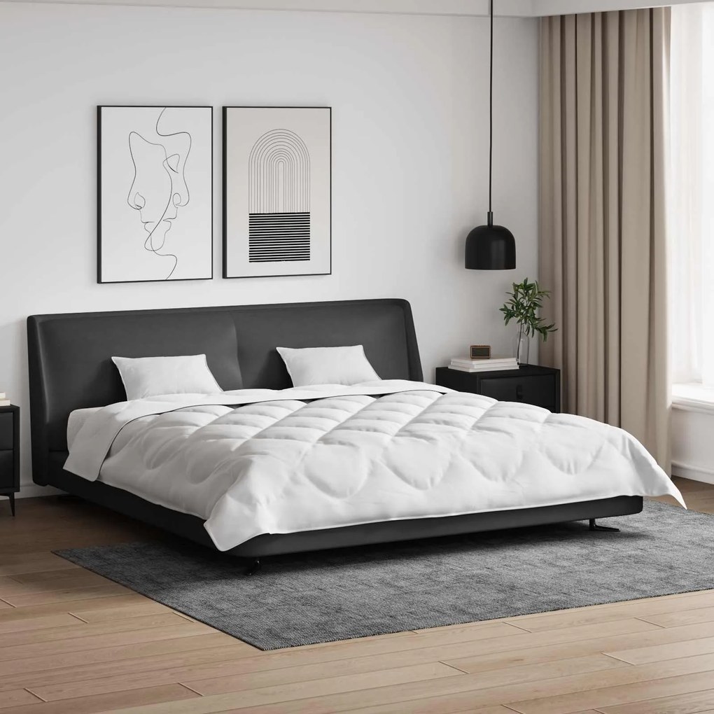 vidaXL Duvet para Todas as Estações 3 pcs Branco Microfibra