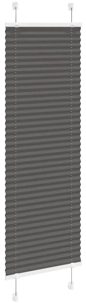 Preto Plissada Cega 40x150 cm Largura Tecido 39,4 cm Poliéster
