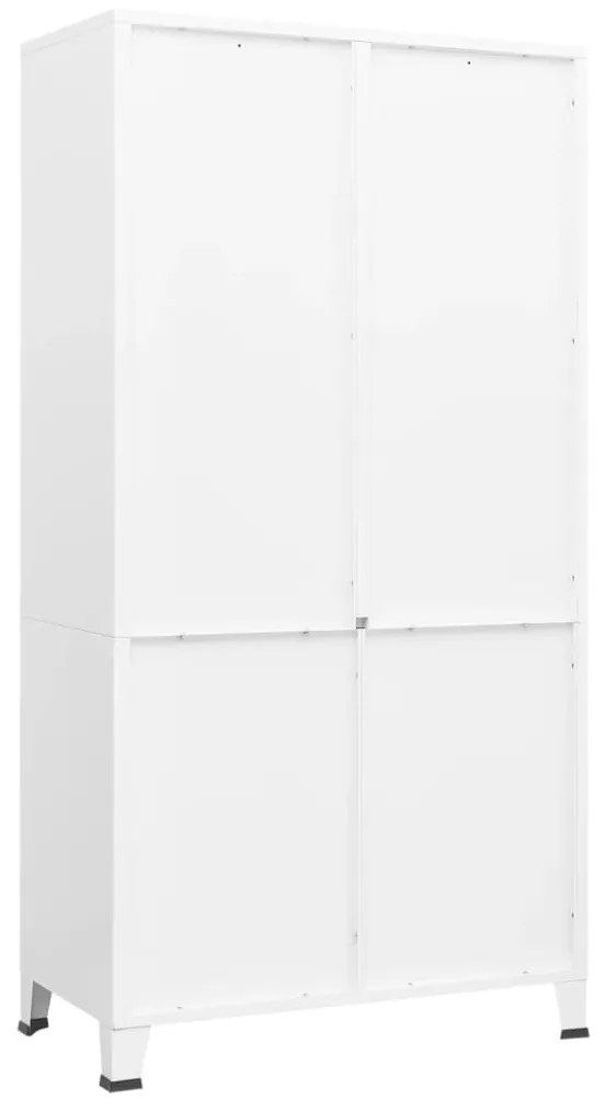 Roupeiro industrial 90x50x180 cm metal branco