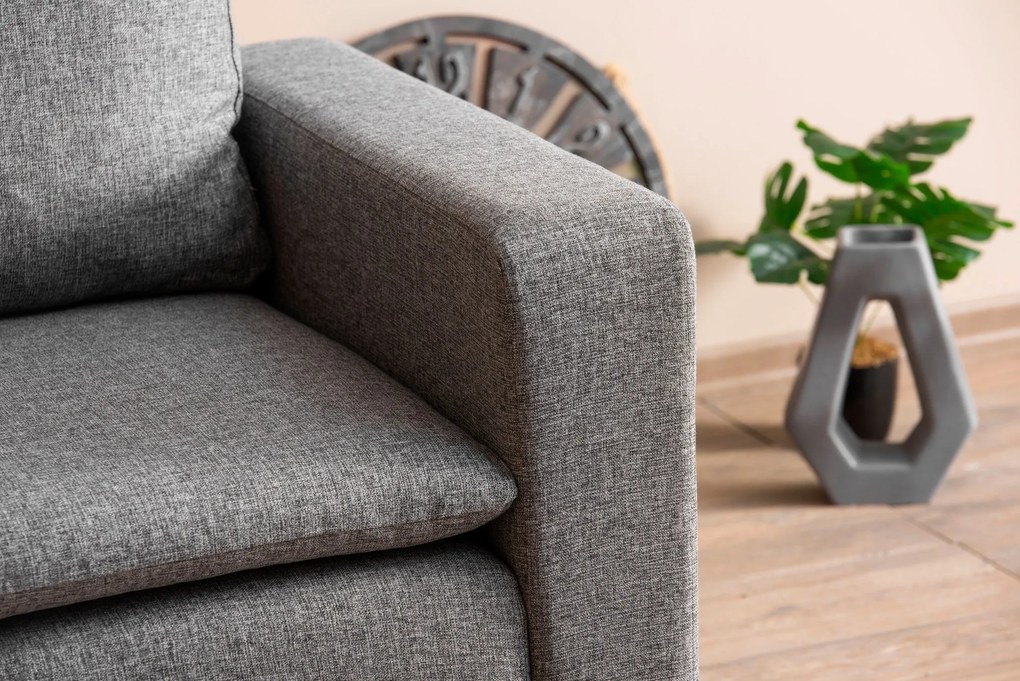 Poltrona Pafu Lungo — Cinzento - 105x52x75 cm - Design Moderno