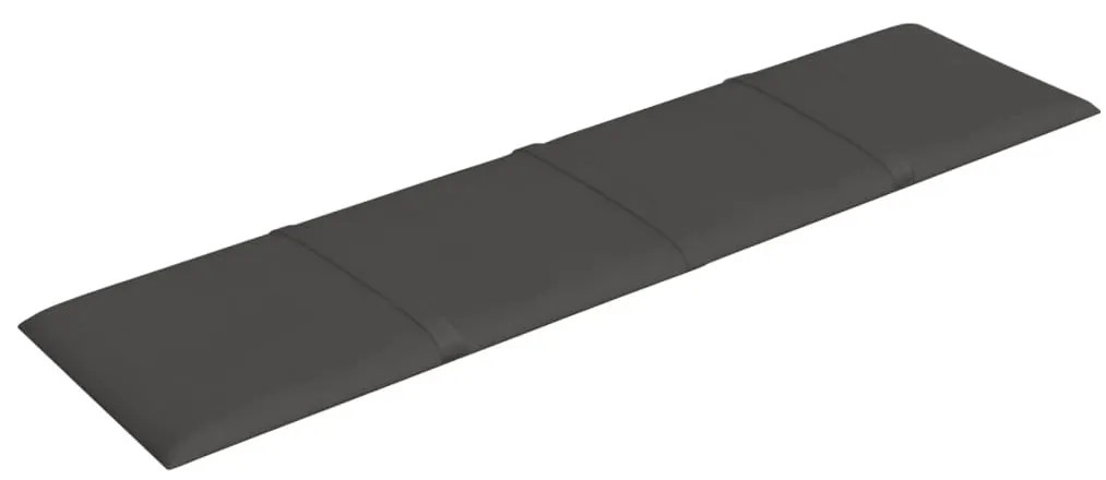 Painel de parede 12 pcs 60x15cm tecido 1,08 m² cor cinza-escuro