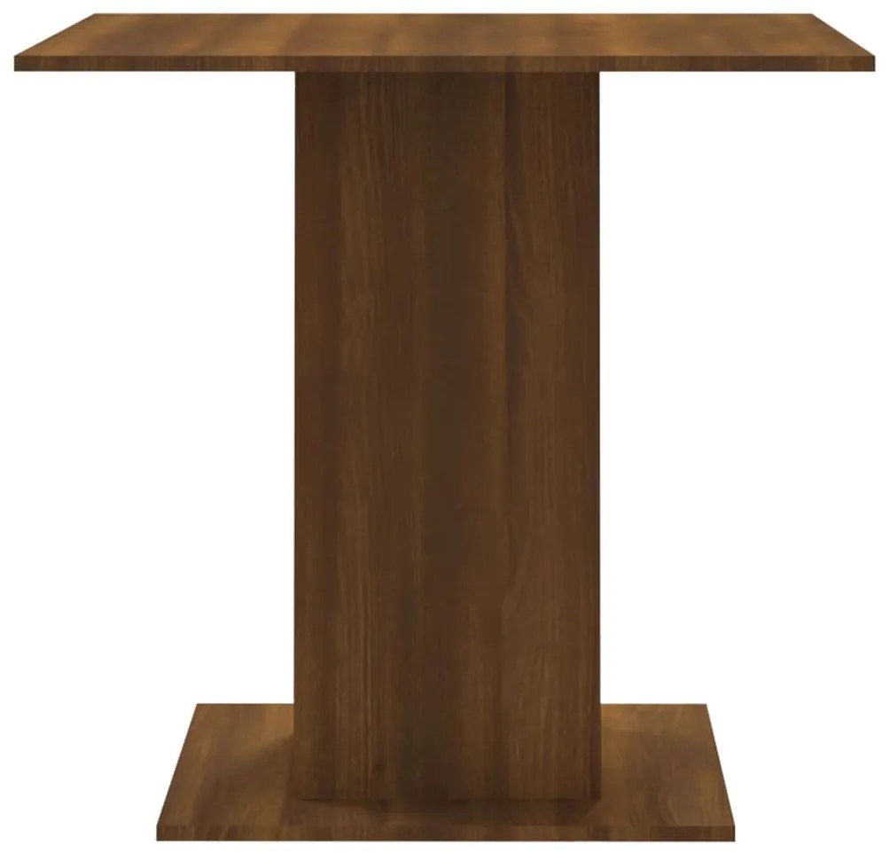 Mesa jantar 80x80x75 cm derivados de madeira carvalho castanho