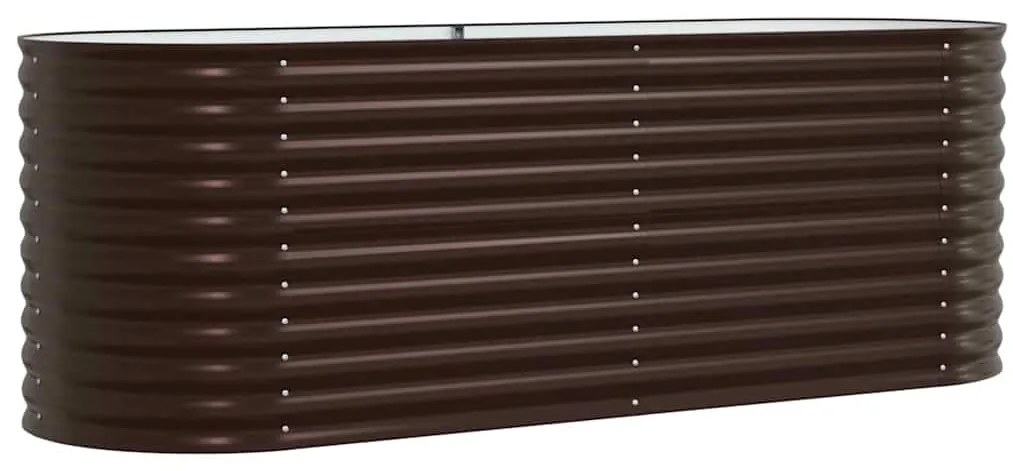 Canteiro Elevado de Jardim Castanho vidaXL 240x80x81 cm em Aço Galvani