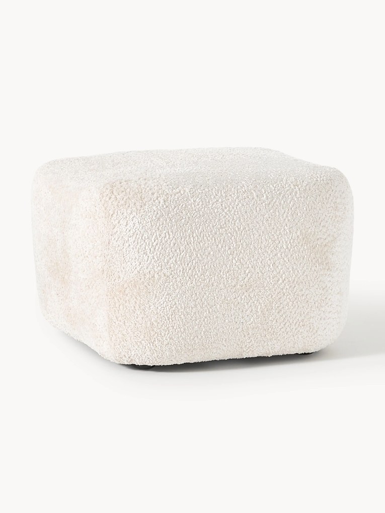Pufe em teddy-bouclé Wolke