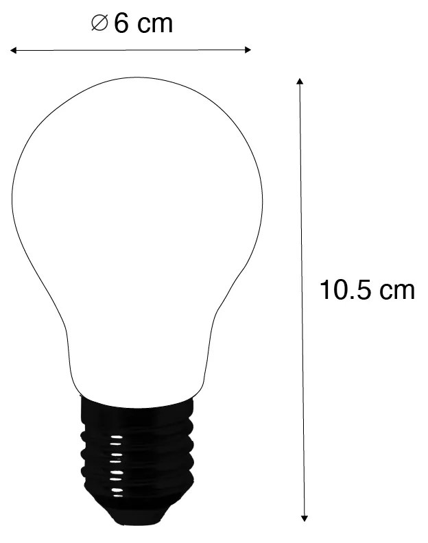 Conjunto de 5 Lâmpadas LED E27 A60 Transparente 4.9W 1055 lm 2700K
