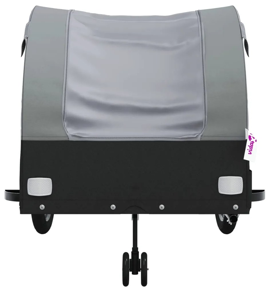 Reboque para bicicleta 45 kg ferro preto e cinza