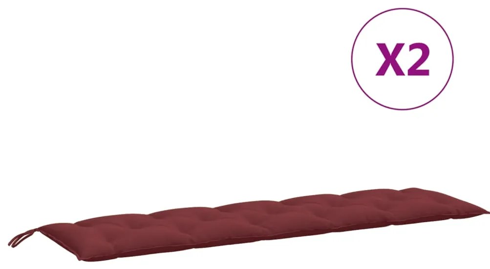 Almofadões p/ banco de jardim 2pcs 180x50x7 cm mesclado tecido