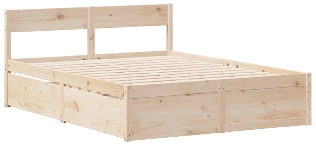Cama sem colchão 120x190 cm madeira de pinho maciça