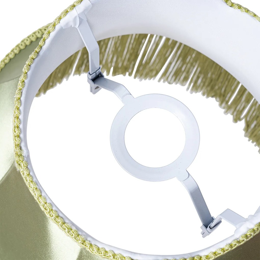 Abajur de tecido verde 30 cm - Granny Retro