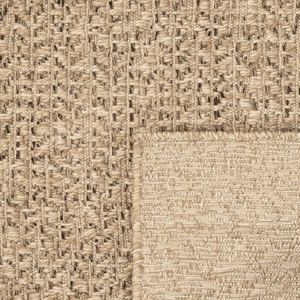 Tapete ZIZUR 240x340 cm aspeto de juta interior e exterior