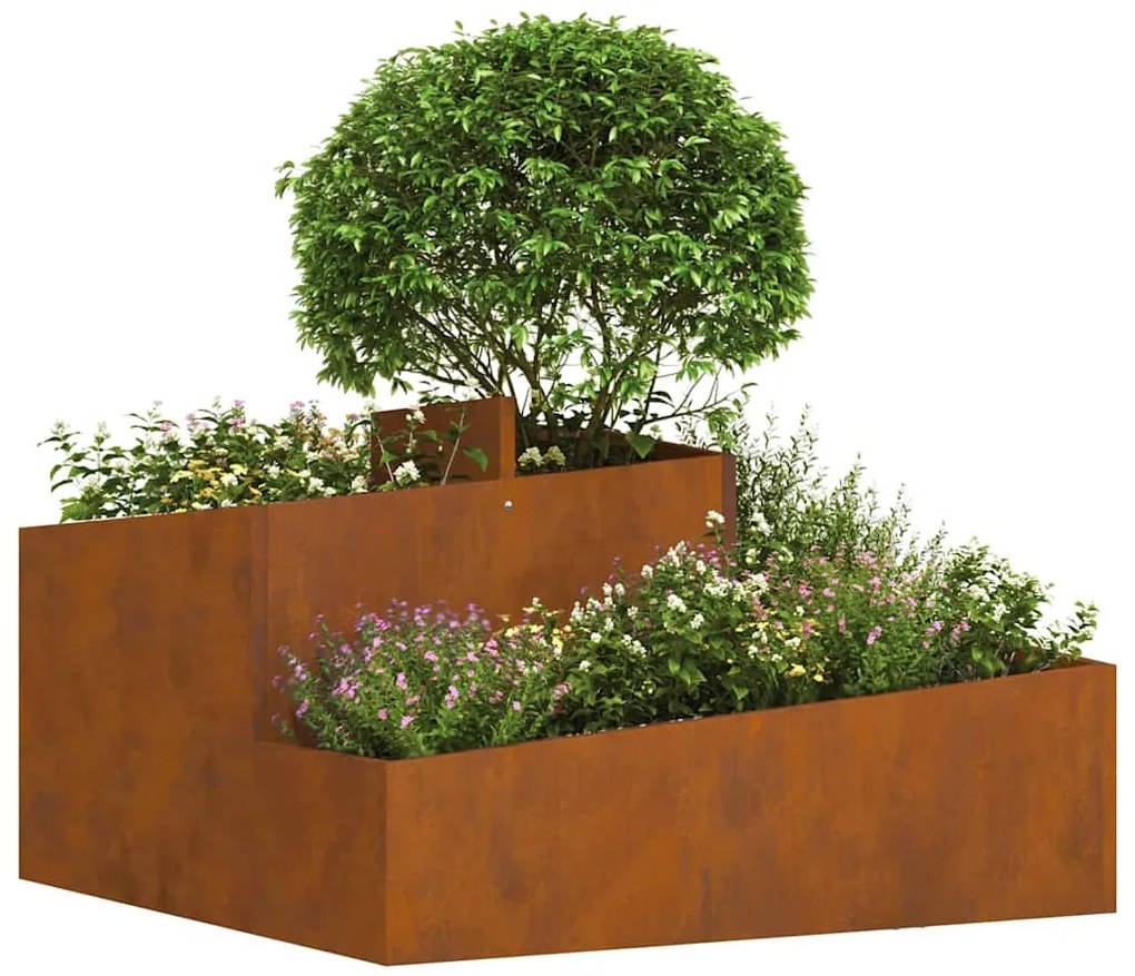 Plantadeira 80x80x50 cm Aço Resistente ao Tempo