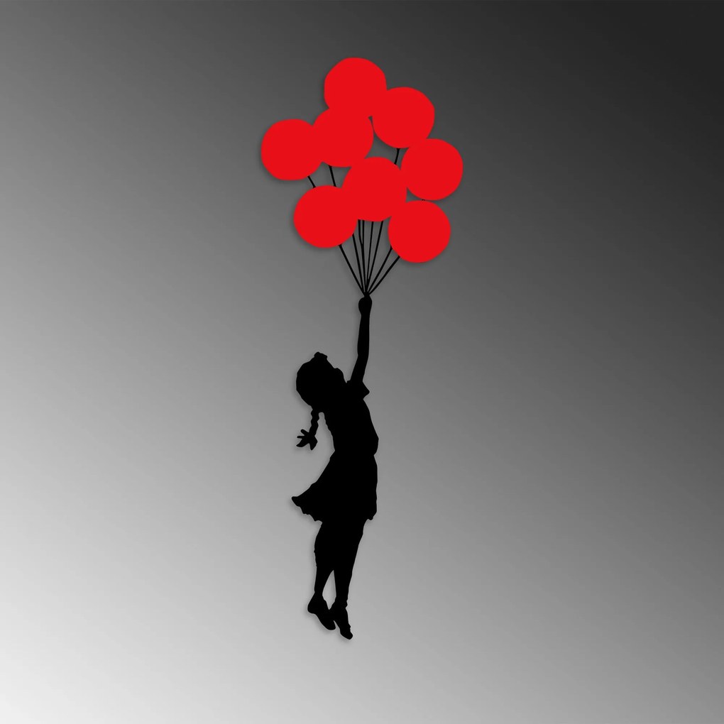 Acessório Decorativo de Metal Model-429 – Preto e Vermelho – 100 x 34