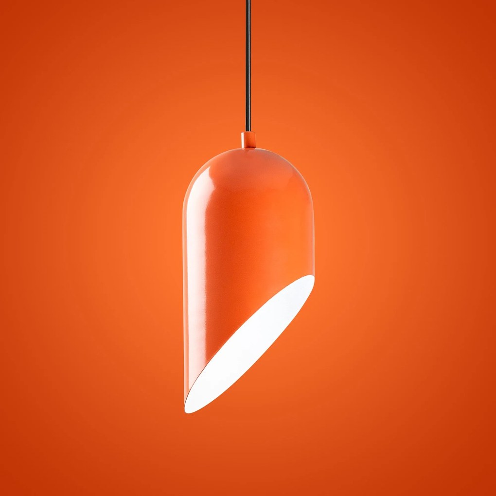 Candeeiro de Teto Kesik – Laranja – Ø14 h:25 cm