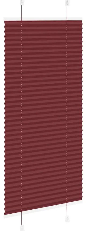 Plissado Cego Bordéus Vermelho 60x100 cm Largura Tecido 59,4 cm