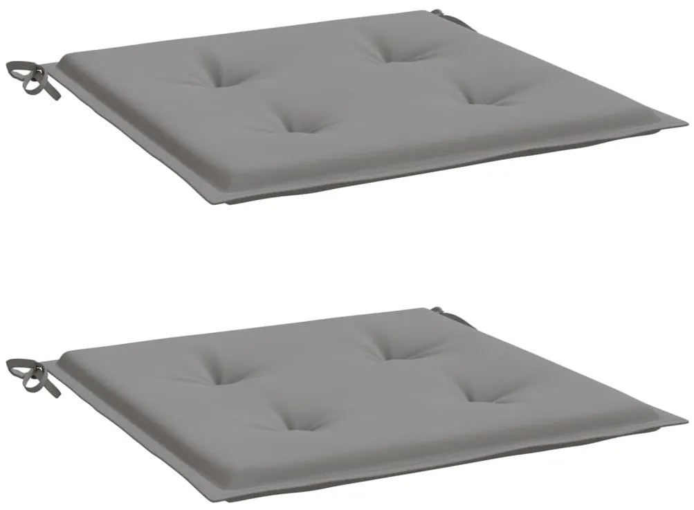 Almofadões p/ cadeiras de jardim 2 pcs tecido oxford cinza
