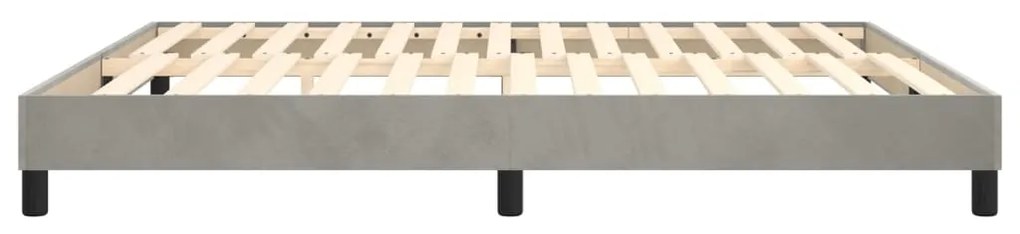 Estrutura de cama sem colchão 180x200 cm veludo cinzento-claro
