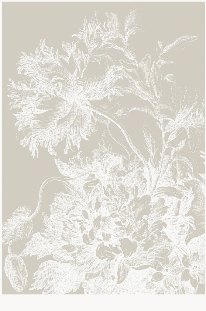 Papel de parede Engraved Flowers