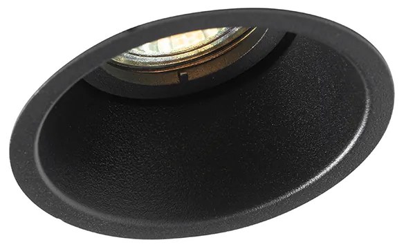 Conjunto de 6 focos embutidos modernos pretos giratórios e inclináveis - Alloy