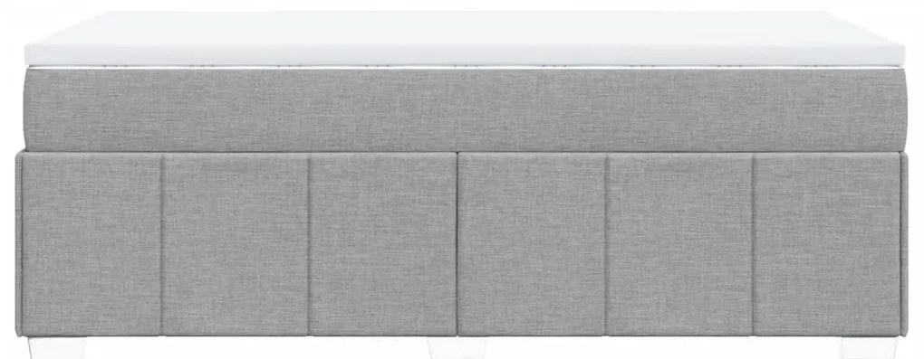 Cama com molas/colchão 90x200 cm tecido cinza-claro