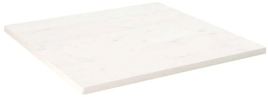 Tampo de mesa quadrado 80x80x2,5 cm pinho maciço branco
