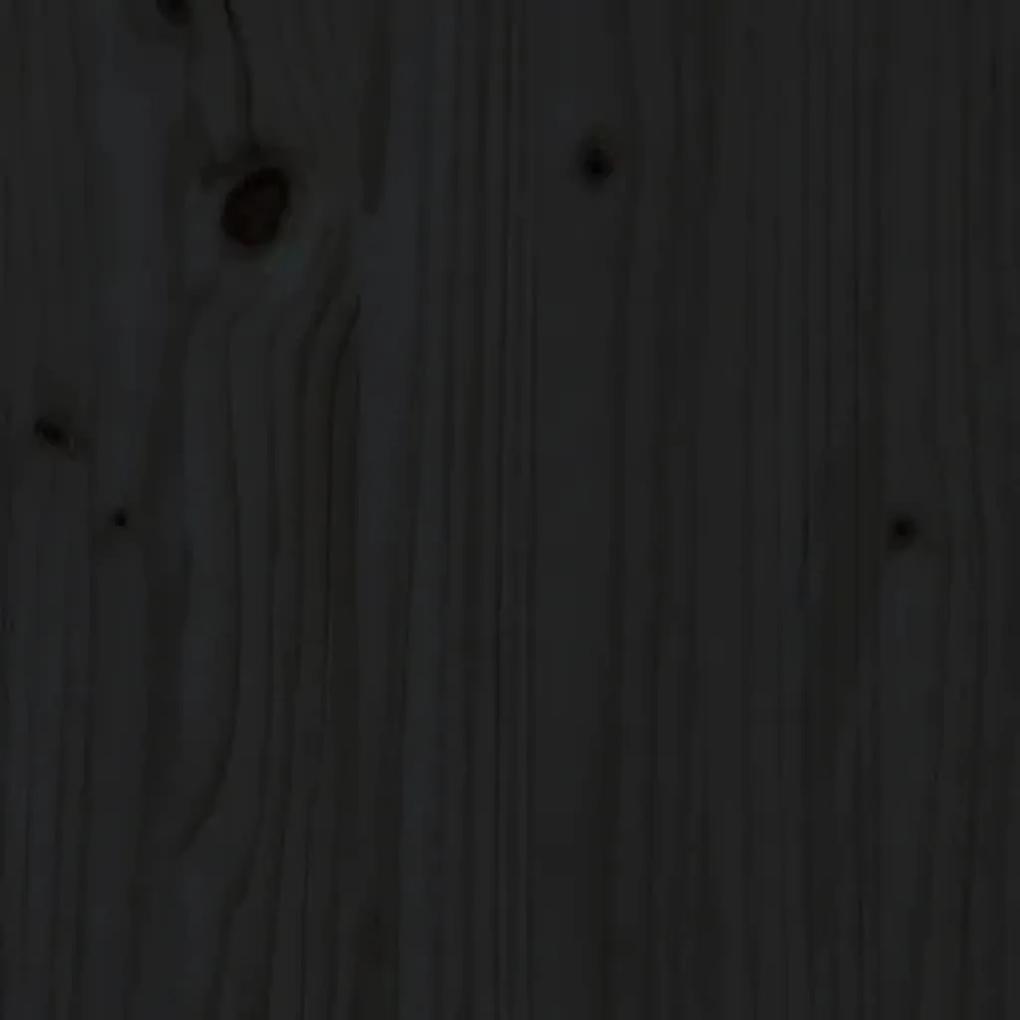 Mesa de cabeceira 40x40x75 cm madeira de pinho maciça preto