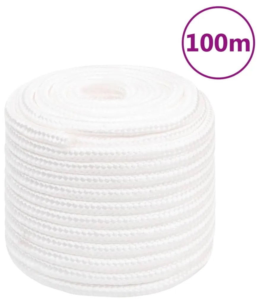 Corda de barco 16 mm 100 m polipropileno branco completo