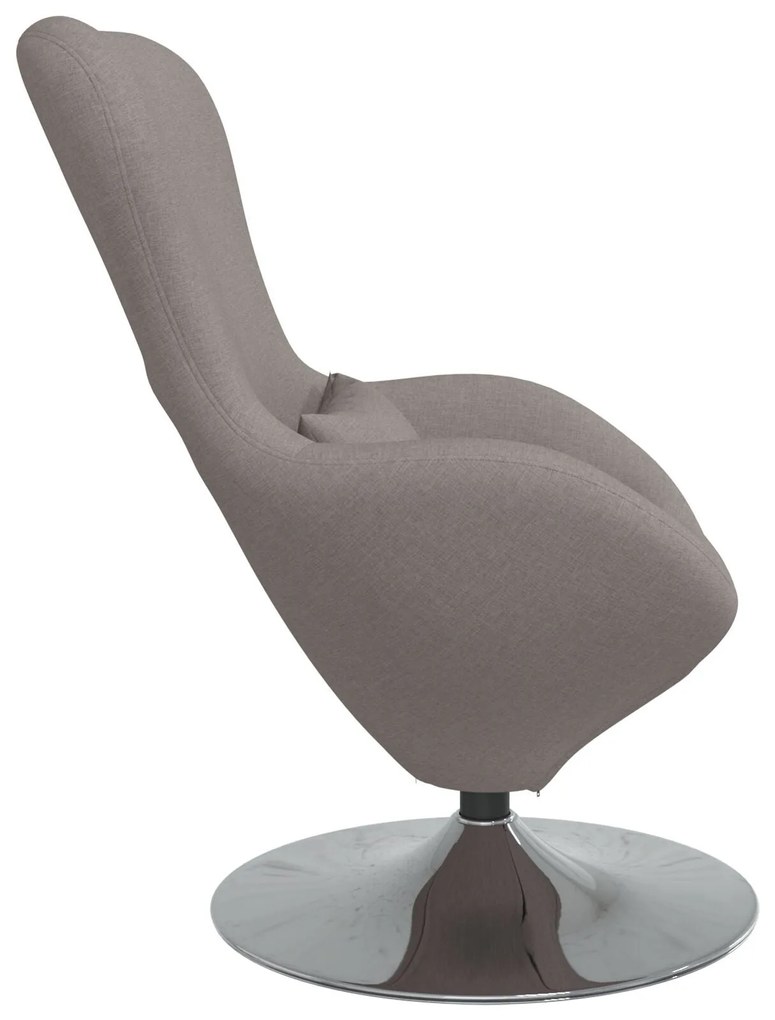 Cadeira de Ovo vidaXL em Tecido Taupe